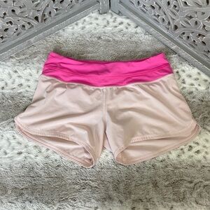 Lululemon active shorts size 6 athletic yoga running workout pink Barbie gym